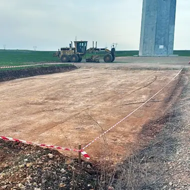 Plataforma de camino preparada para capa de rodadura.